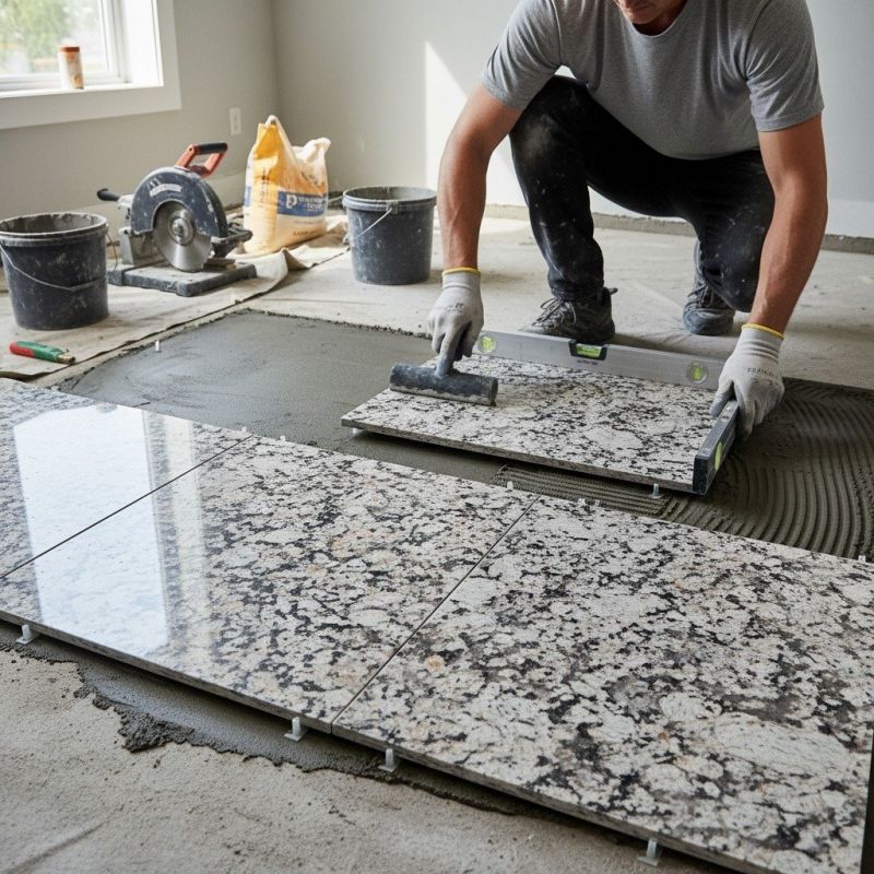 Granite Floor Installation detail